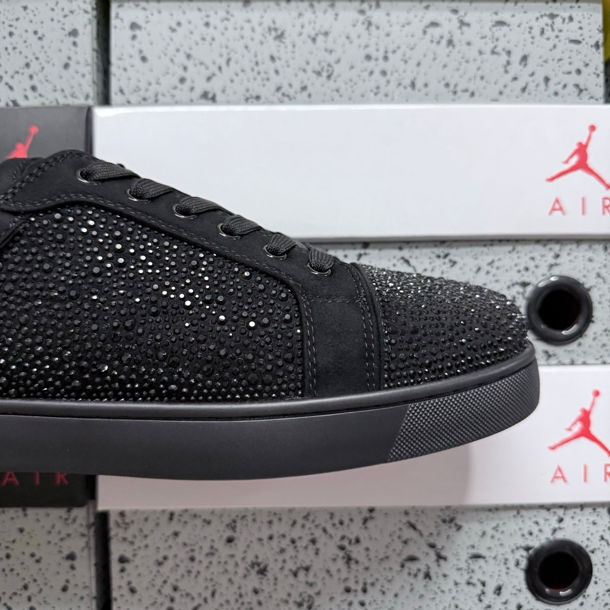 Christian Louboutin Louis Junior Strass Black