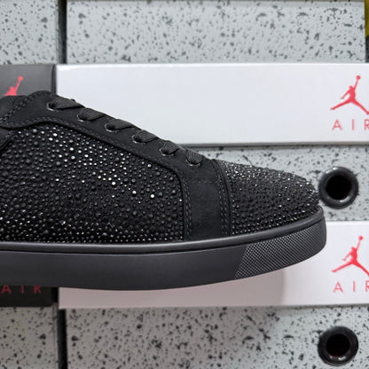 Christian Louboutin Louis Junior Strass Black