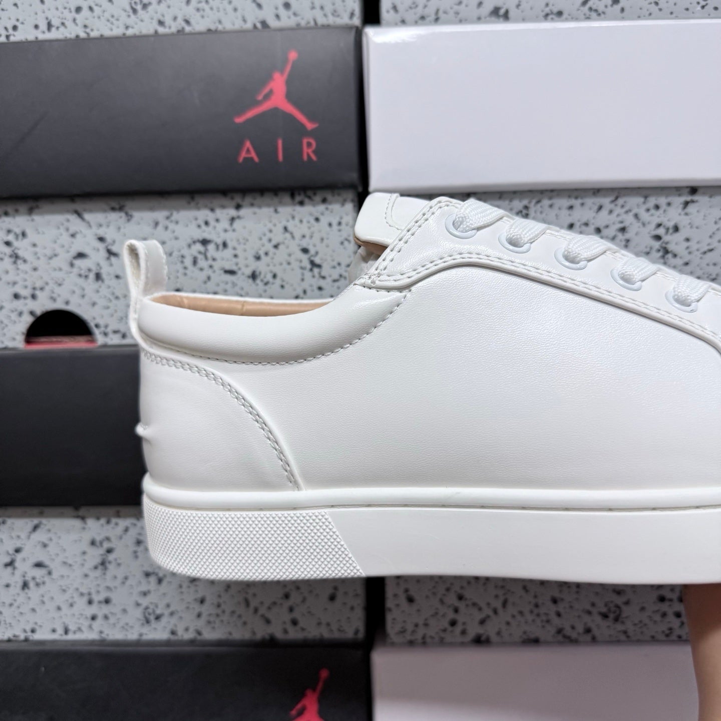 Christian Louboutin Louis Junior Strass White