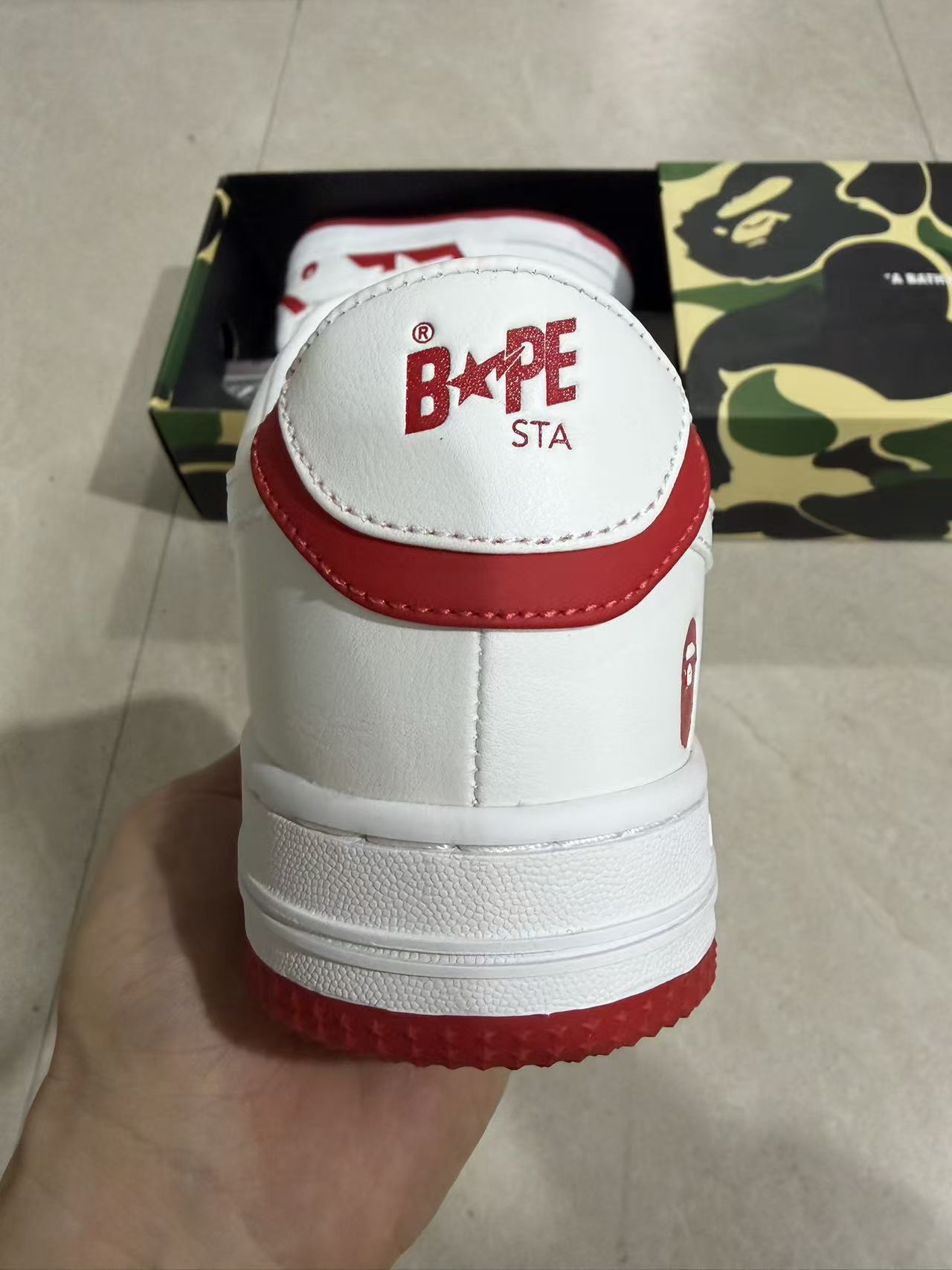 Bape STA Low White and Red