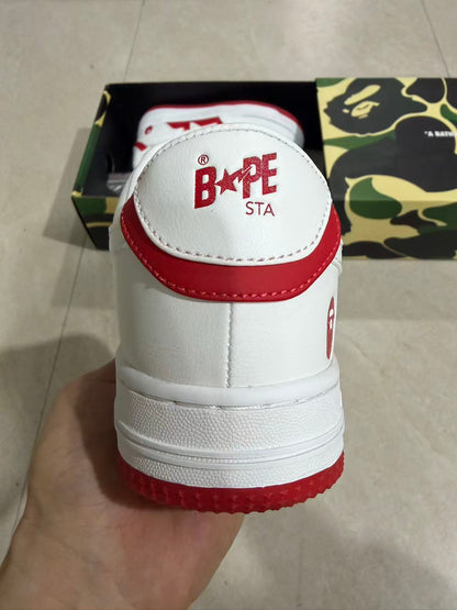 Bape STA Low White and Red