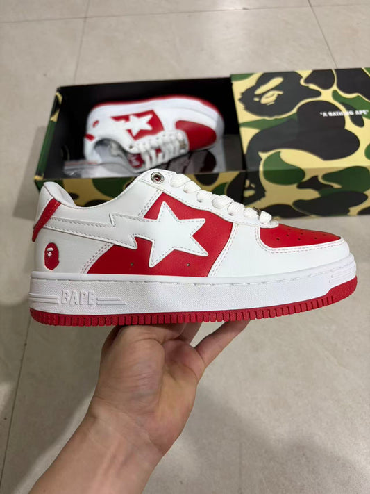 Bape STA Low White and Red