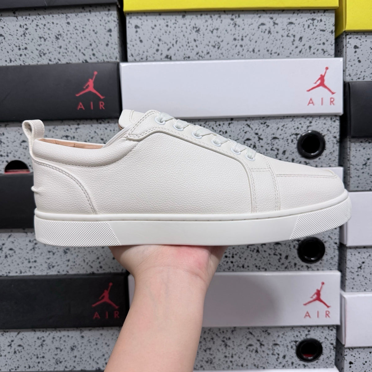 Christian Louboutin Louis Junior Strass White