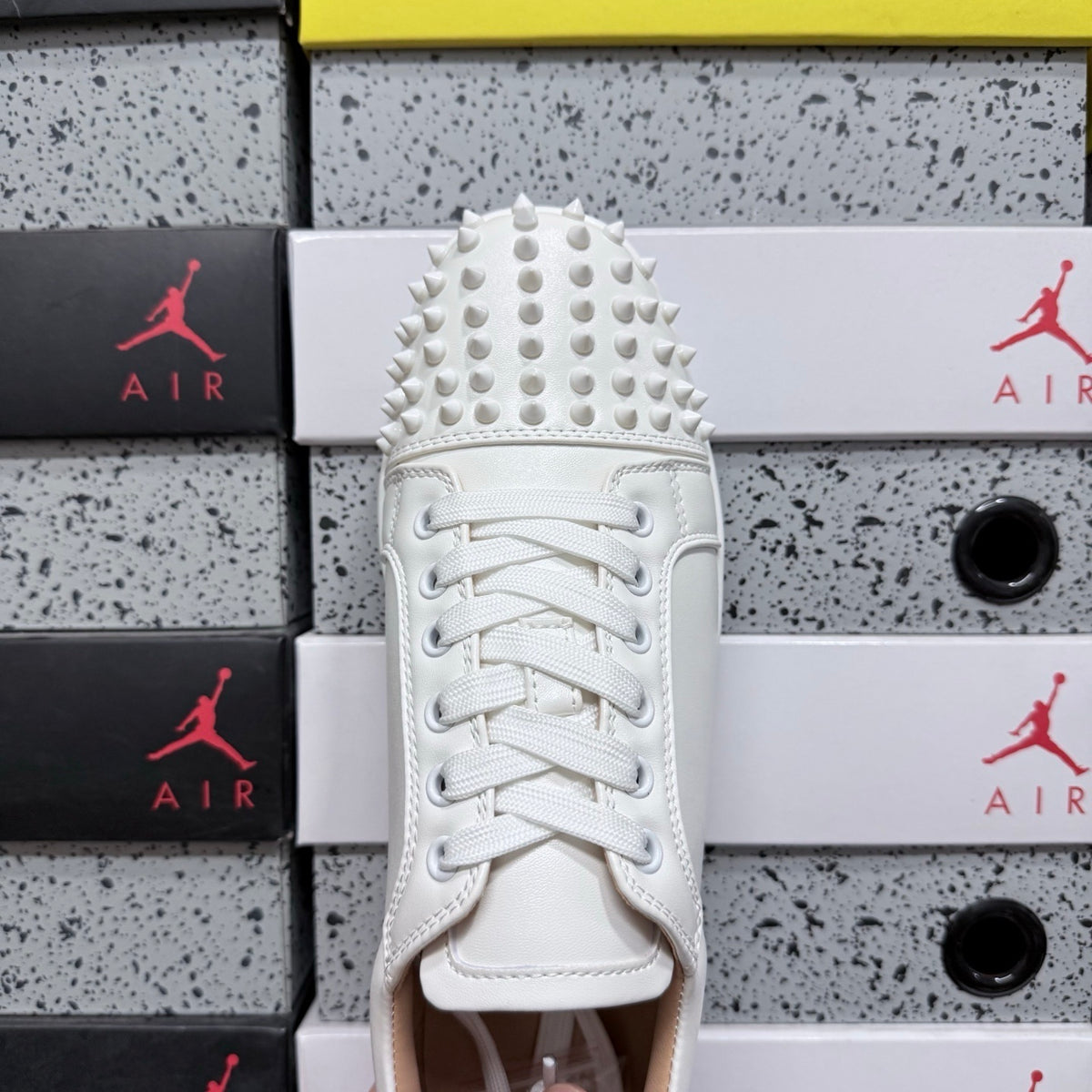 Cristhian Louboutin Vieira Spikes White