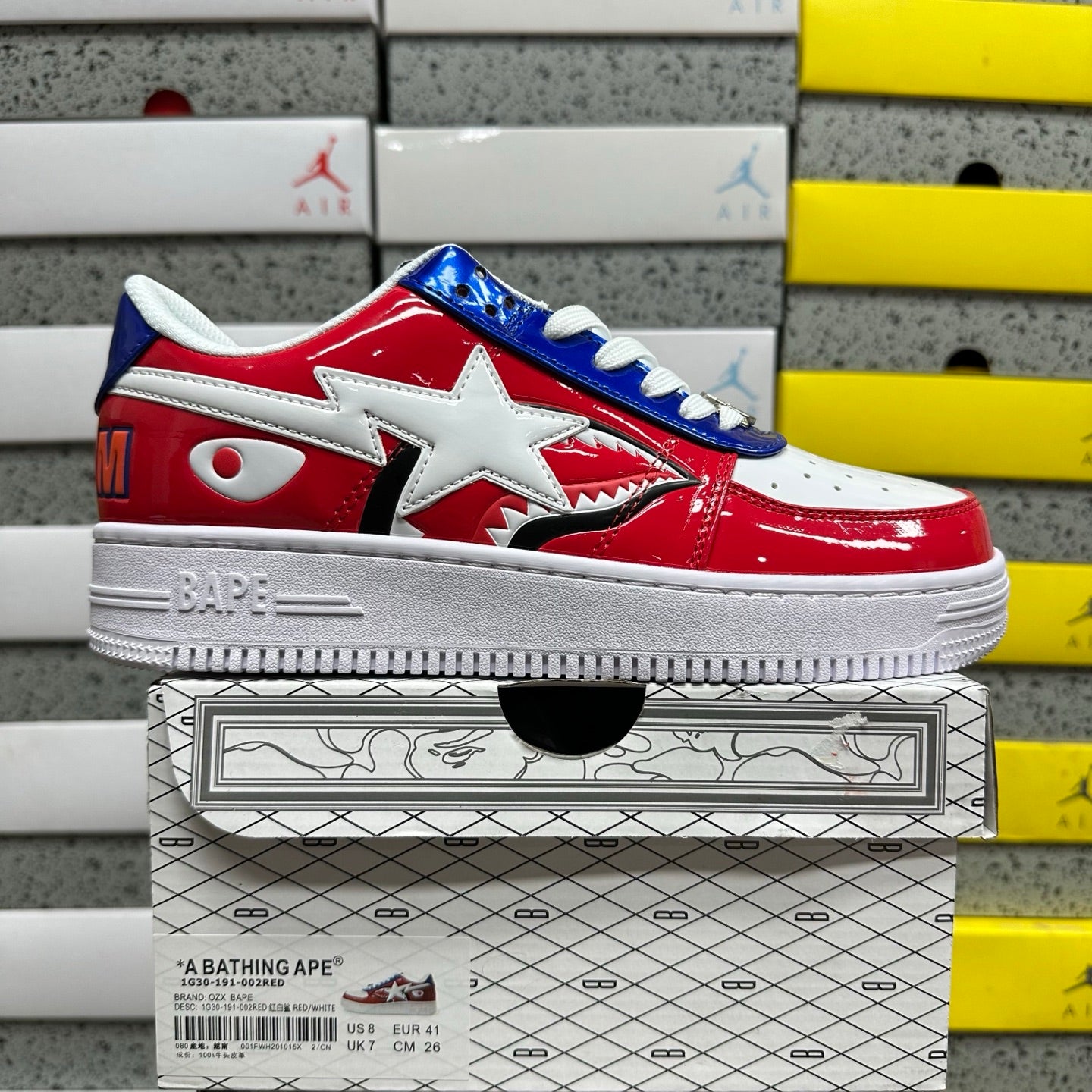 Bape STA Low Shark Face - Red
