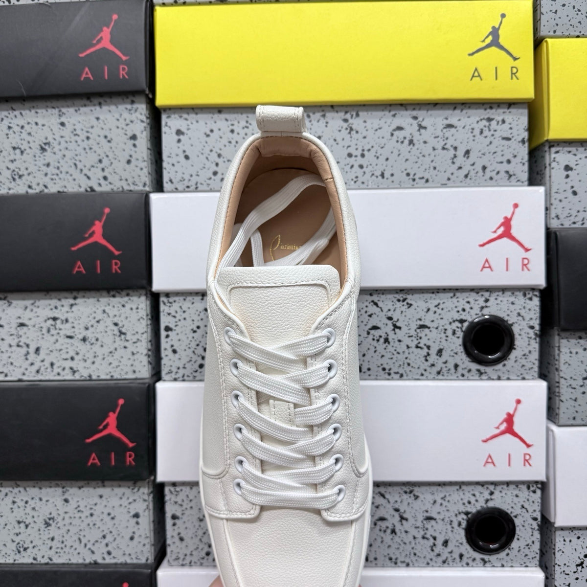 Christian Louboutin Louis Junior Strass White