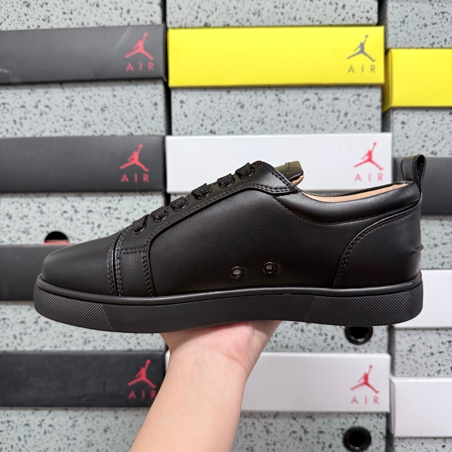 Christian Louboutin Louis Junior Strass Black