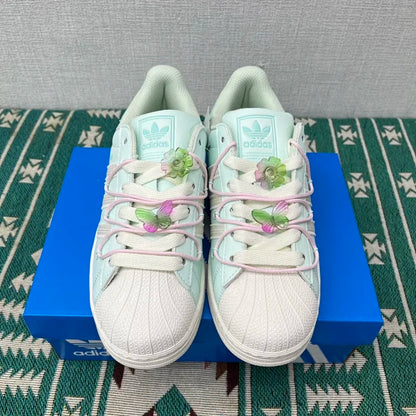 Superstar Mint Green And White
