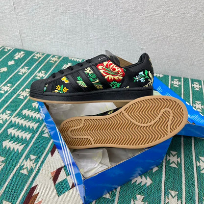 Superstar Black Floral Embroidery