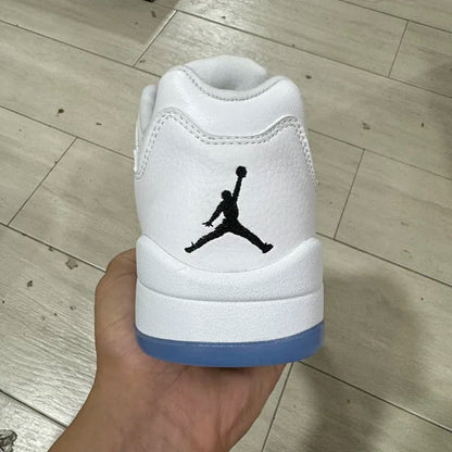 AJ 5  Low White Wolf Grey