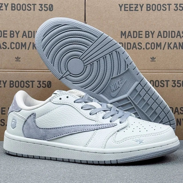 AJ1 Low White Bape