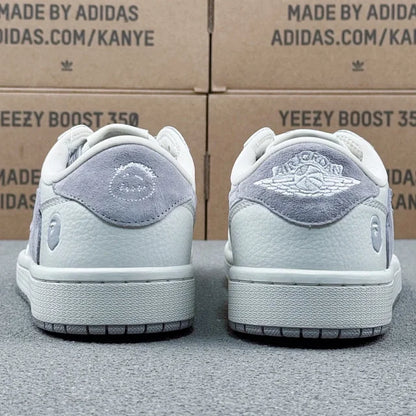 AJ1 Low White Bape