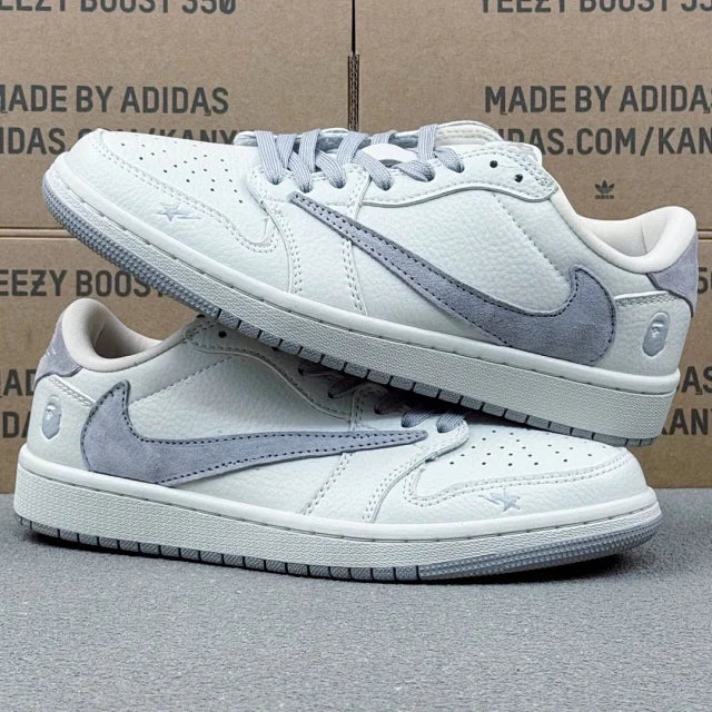 AJ1 Low White Bape